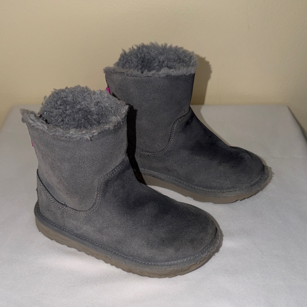 UGG Gray Boots with Pink Accents